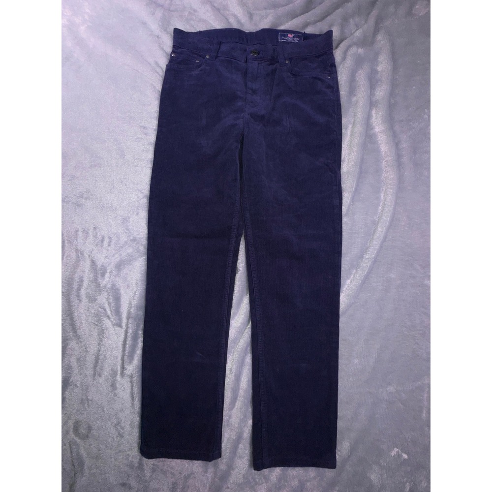 Vineyard Vines Boys 16 Corduroy Pants Navy Blue Classic Adjustable Waist 29x27 - Picture 2 of 12